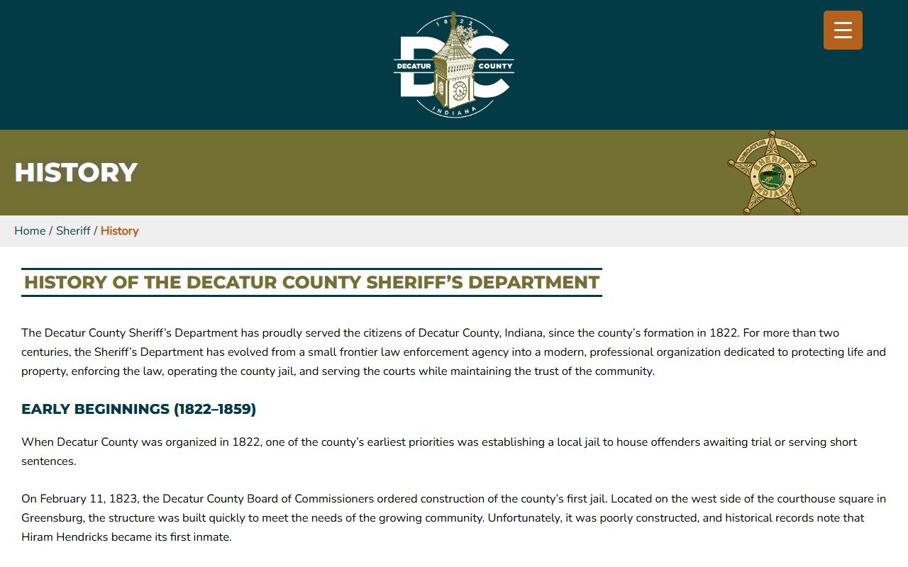 Decatur County arrest records sheriff and jail history