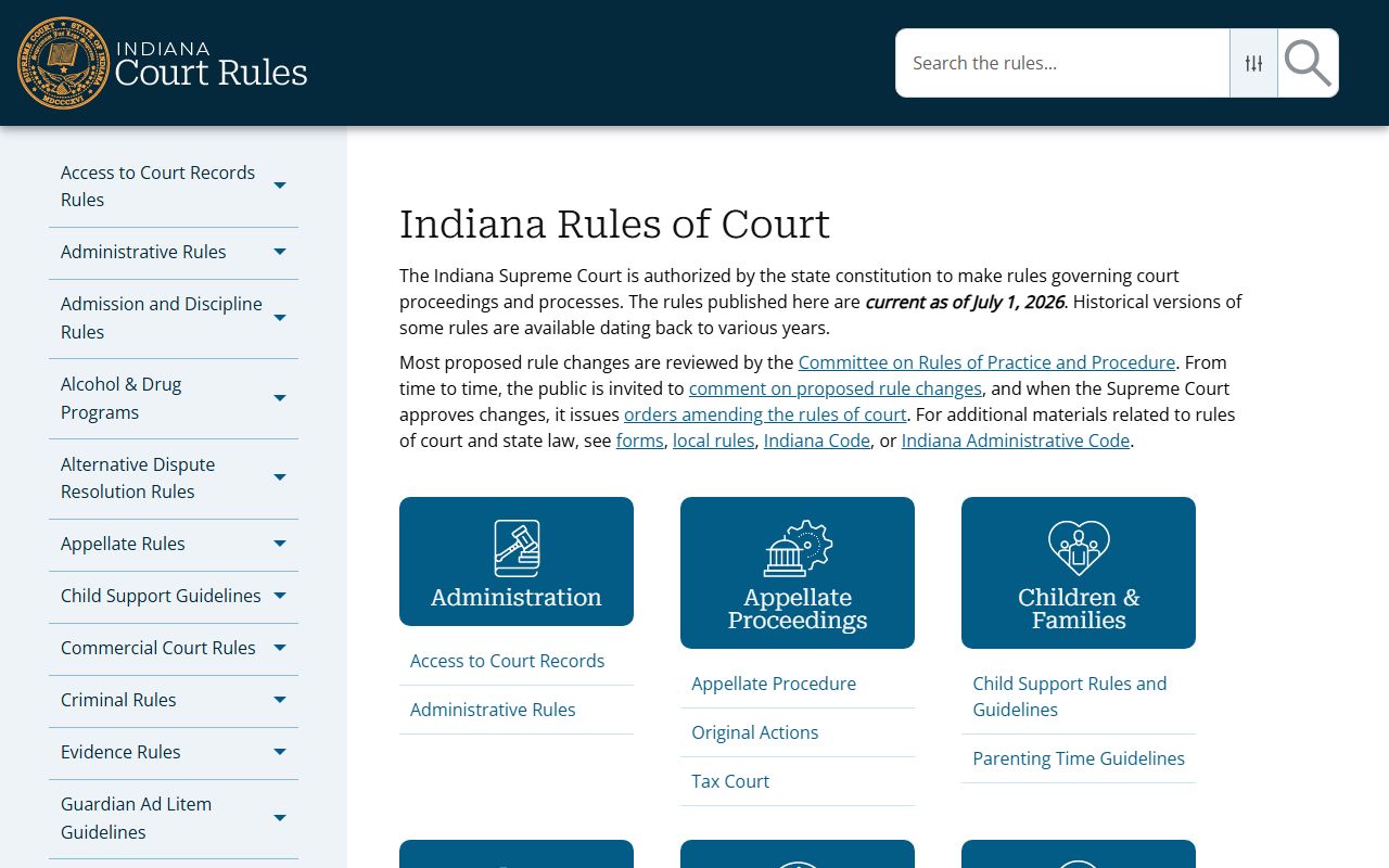 Decatur County court records Indiana access rules source