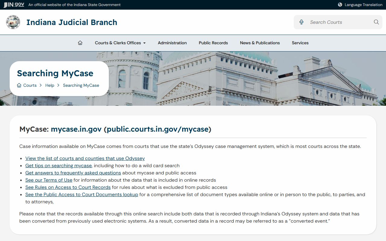 Decatur County court records MyCase help and limits
