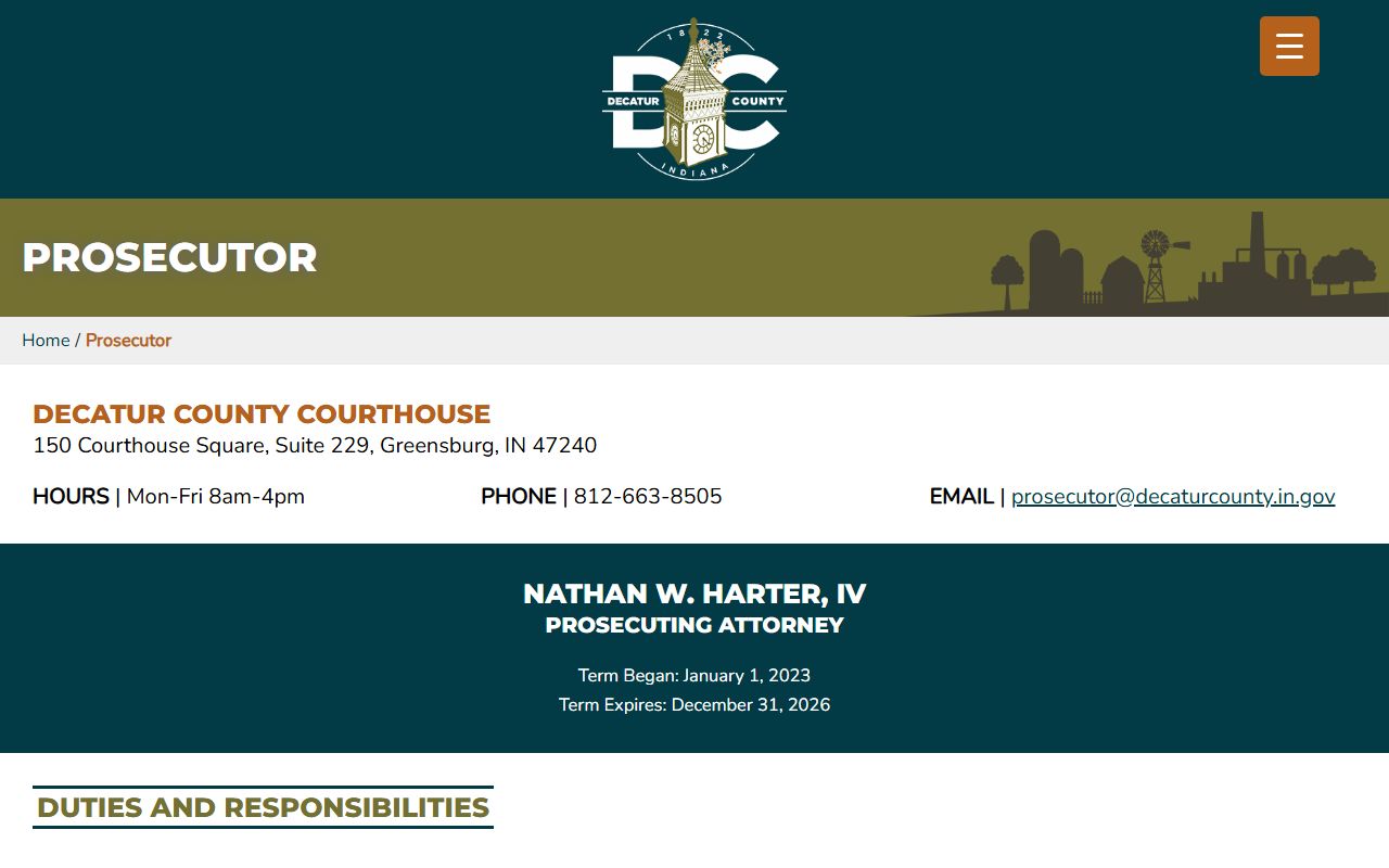 Decatur County criminal court records prosecutor page