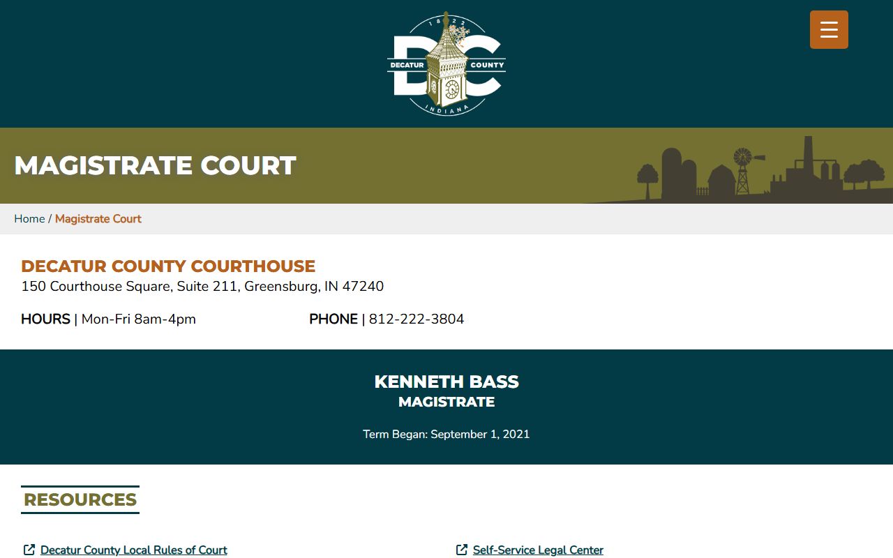 Decatur County Magistrate Court records and local court contact