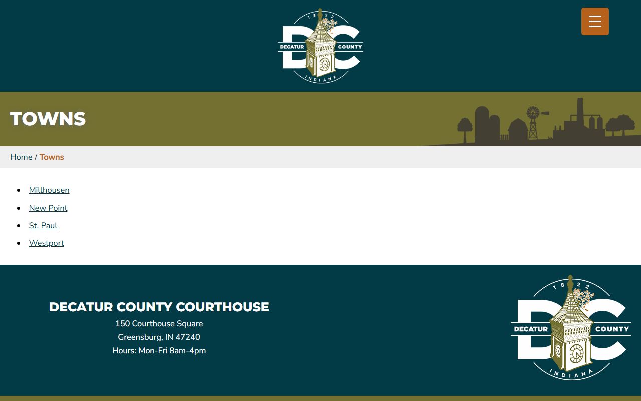 Decatur County court records county towns page