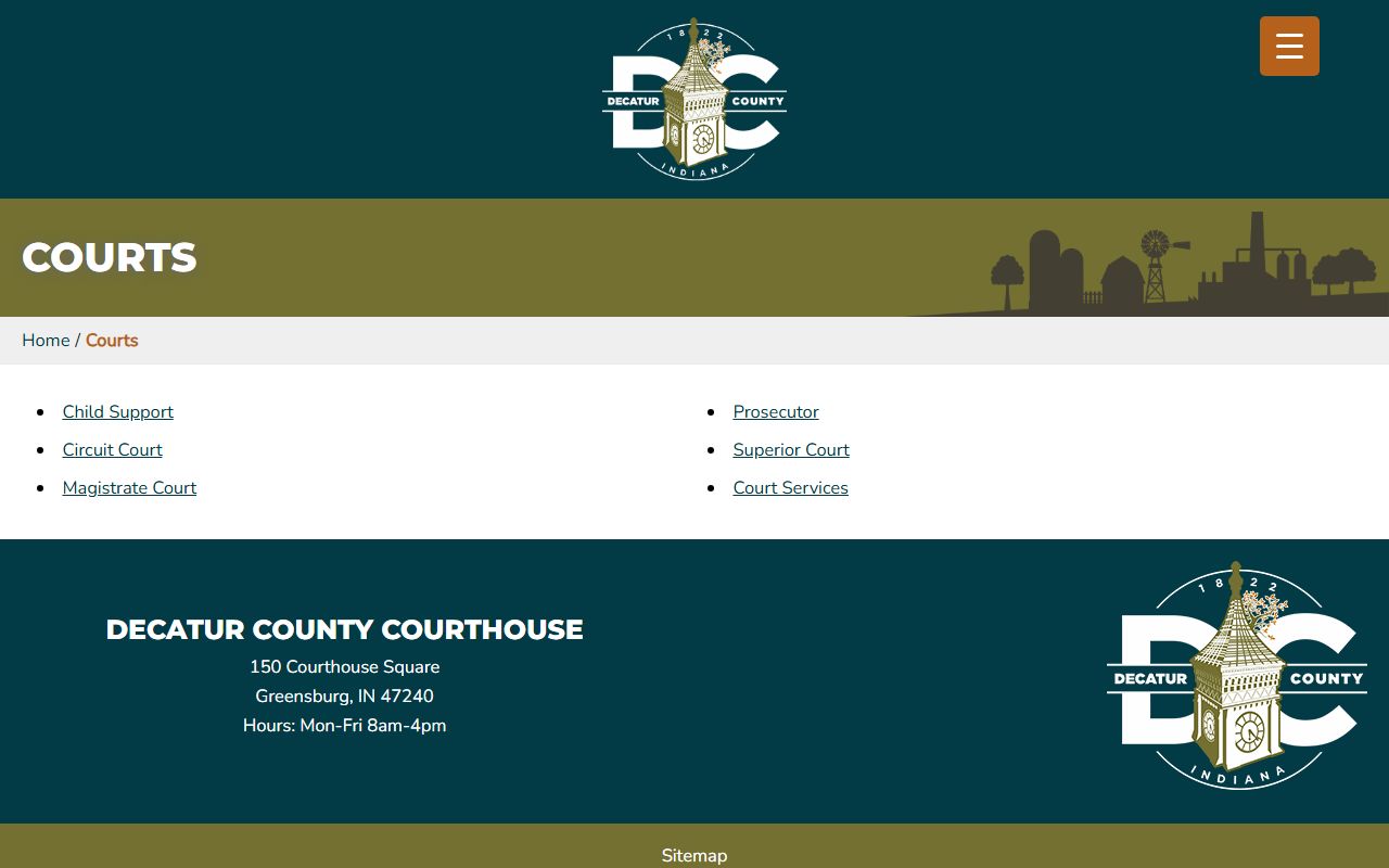 Decatur County court records courts landing page