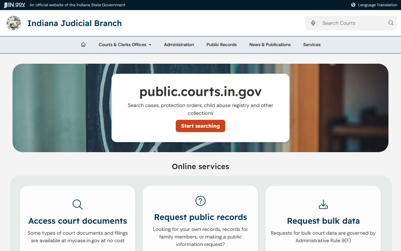 Decatur County court records Indiana court public records page