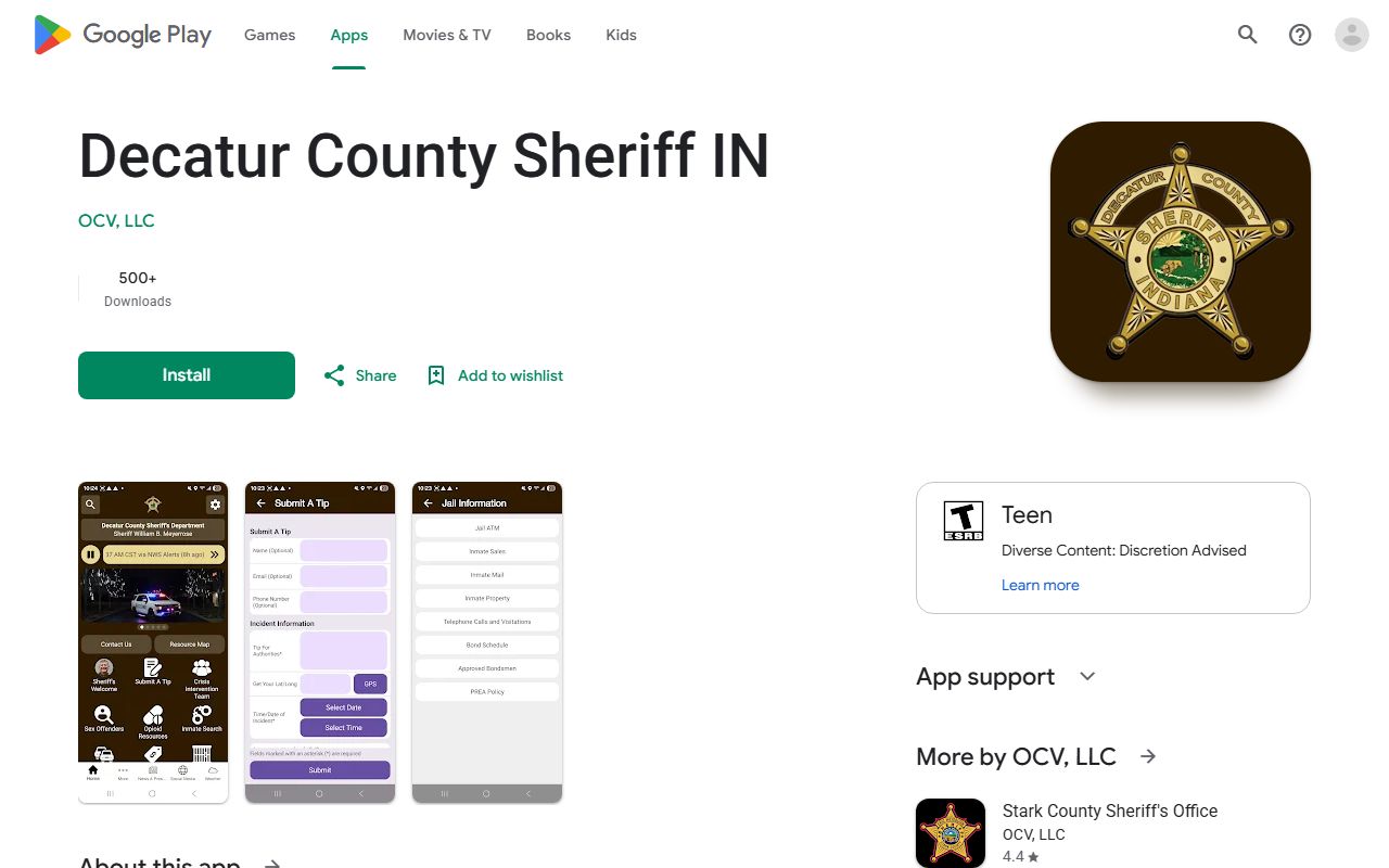 Decatur County inmate records Sheriff app listing