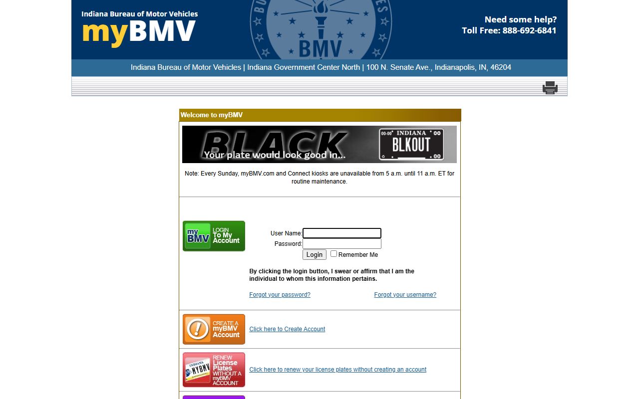 Decatur County traffic court records myBMV account portal